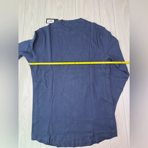 Men's True Navy Long Sleeve Tee - Picture 8 of 13